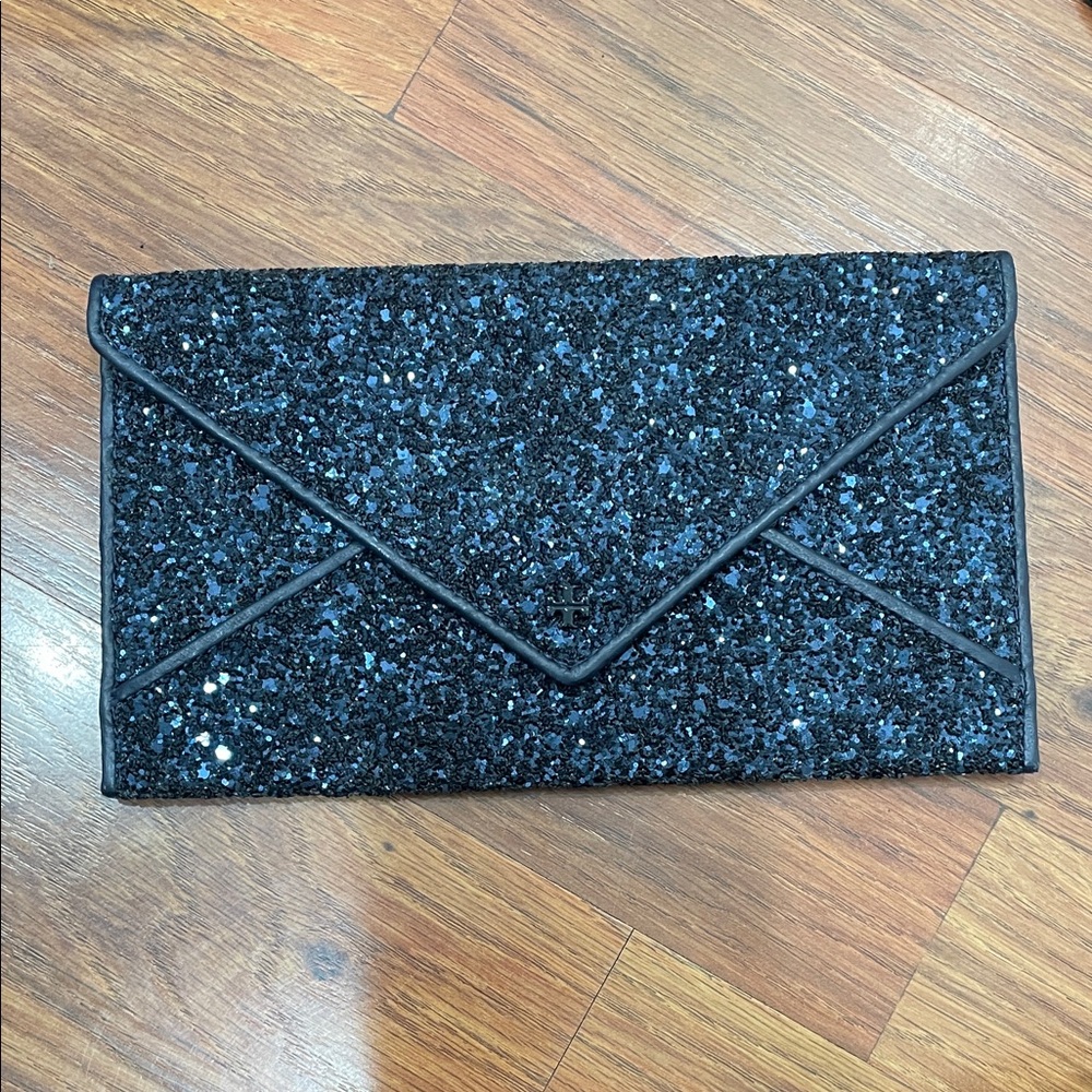 Tory Burch Sparkly Black Clutch